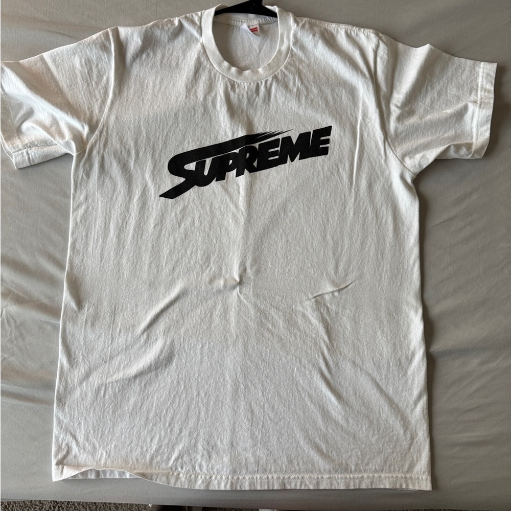 Supreme White Short Sleeve Tee Bold Logo